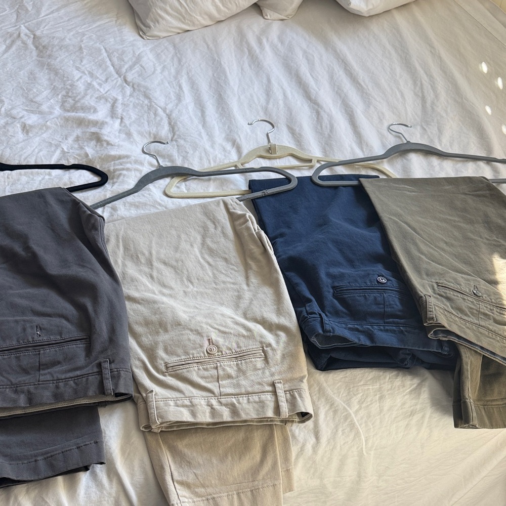 J. Crew Men's Chinos in Gray, Cream, and Blue